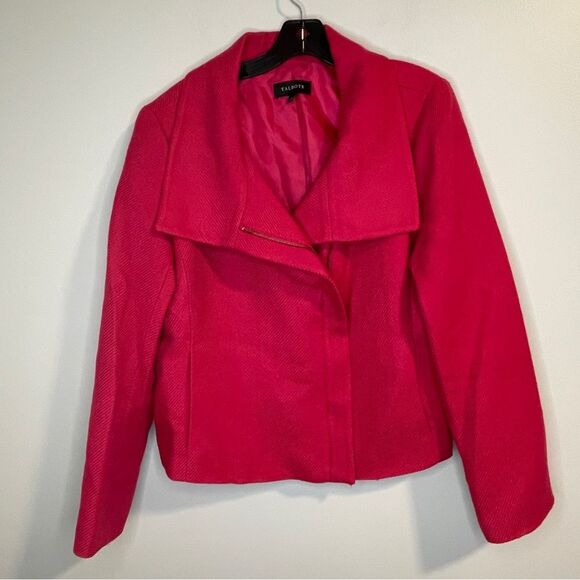 Talbots Jackets & Blazers - Talbots Pink Wool Blend Jacket Size 16